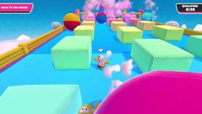 Dizzy Heights Tip: If you time it right, you can dive underneath the balls