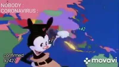 aí fazem uma musica com todos os países infectados