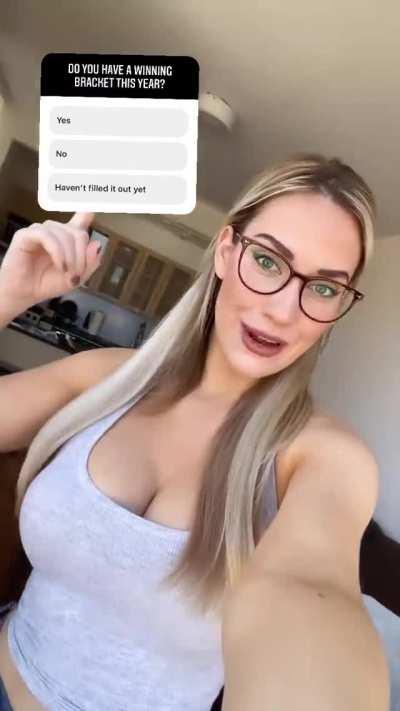 filling out her bracket