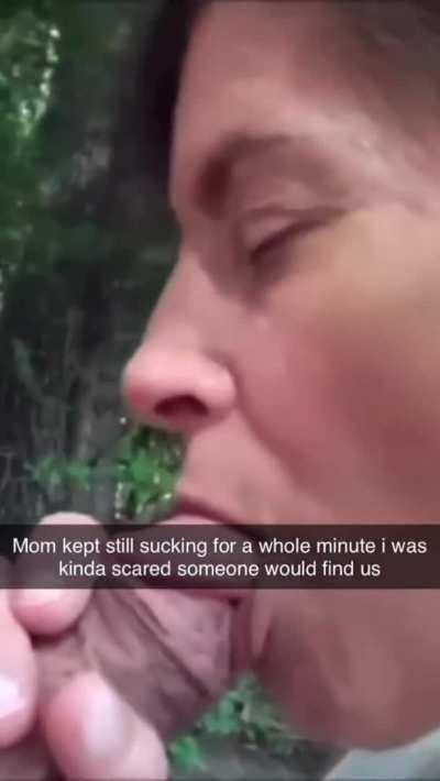 mom blows son on a trip