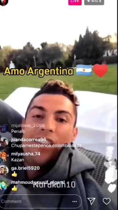 Now everbody knows who's Cristiano Ronaldo going to support ;)