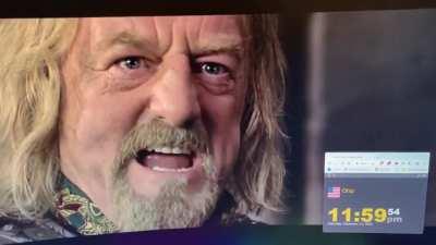 Source lied to me. It was 3 seconds early on Gimli sounding the Horn of Helm Hammerhand. Great way to start off 2023 🙄