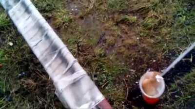 Part 2: Cat goes back up in bucket