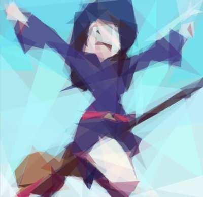 Drawing Akko with 1000 triangles