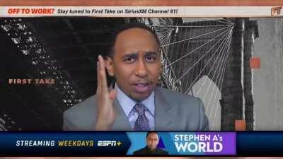 Stephen A Smith giving his views on the Knicks: a year ago vs now