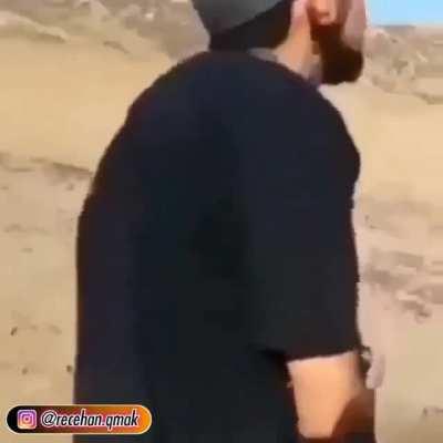 Guy shoots gun (gone wrong)