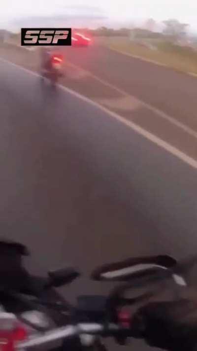 The enemy seen striking an innocent motorist once more