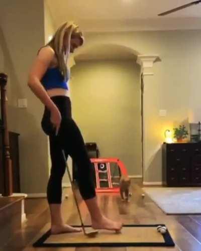 To practice chipping