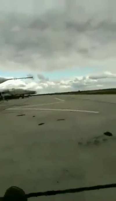 Ukrainian pilot flies low