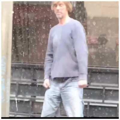 Bus stop shadow boxing