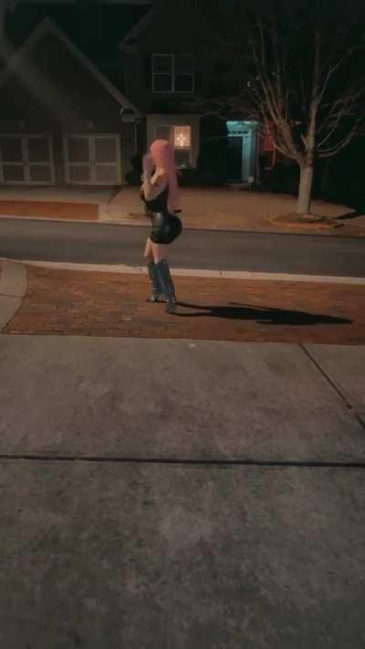 More in the leather dress🤤