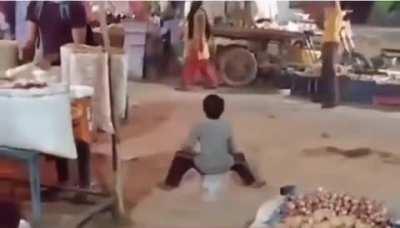 Sitting on a firecracker