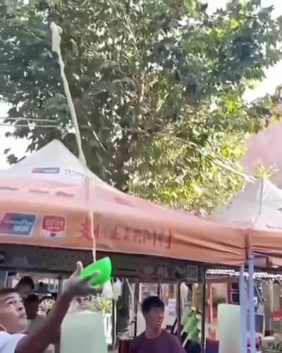 Just a man showing his skill....