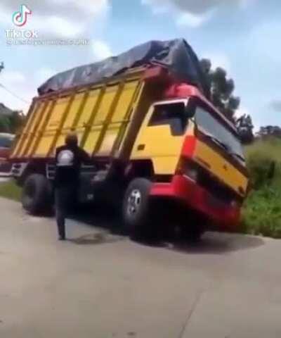 To stop the Truck from falling