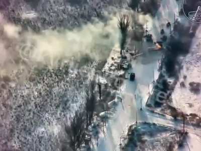 Concentration of Russian infantry struck by Ukrainian HIMARS near Pokrovsk. Published 06.01.2026