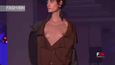Cutie at Vivienne Westwood Spring 2020 Showing Off Her Bosoms