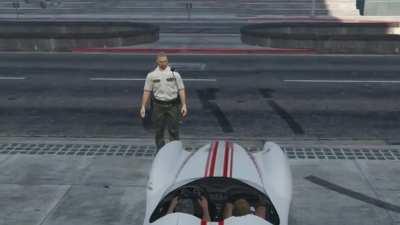 Cop checks out my friend