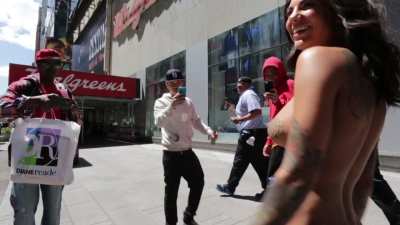 Topless Around NYC‼️😍