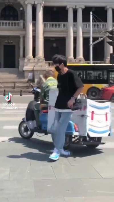 To TikTok in public space