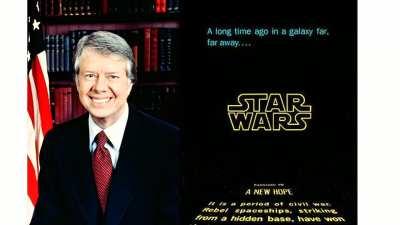 Jimmy Carter reads the Star War crawl