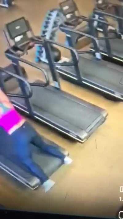 Whilst running on the running machine!