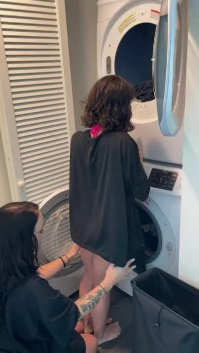 It’s simple, she does the laundry and I do her