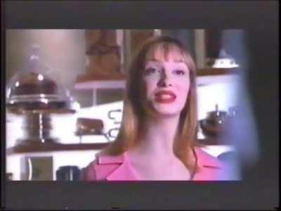 Her first TV appearance - a Visa ad with Pierce Brosnan