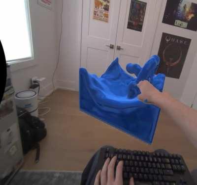Sculpting liquid in Augmented Reality