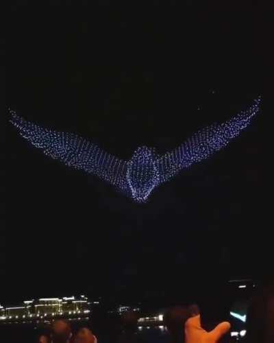 WOW!!'Drone Dove' by Geoscan - 2,198 drones flying over Saint Petersburg