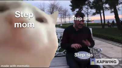 And step dad vibing in the corner