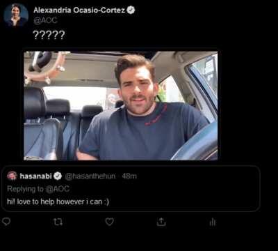 AOC finally responds to Hazoom Ackerman