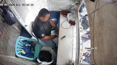 WCGW playing with your gun while on duty