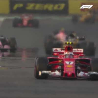 How does Kimi Raikkonen keep the temperatures in the tyre?