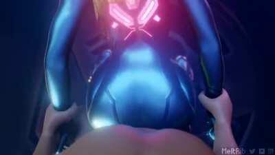 Samus getting pounded on her ship (MeltRib) [Metroid]