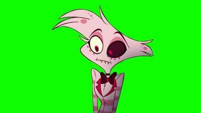 I decided to make a greenscreen of Angel Dust shrugging for a video. If anyone wants it, here ya go: