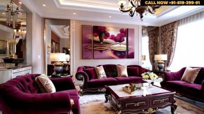 Hand Carved Handmade Sofa Set in Teakwood