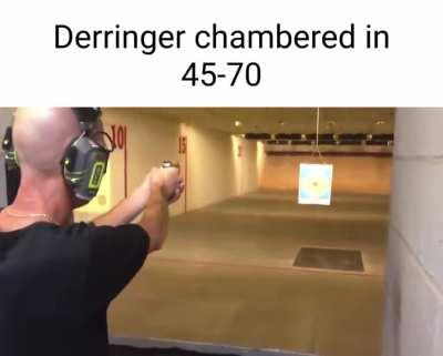 Derringer chamered in 45-70.