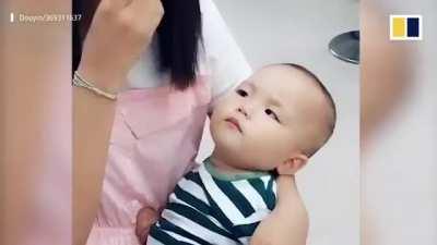 Sister tricks younger brother into eating healthy food