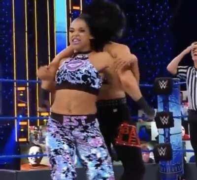 Bayley and bianca butt to butt