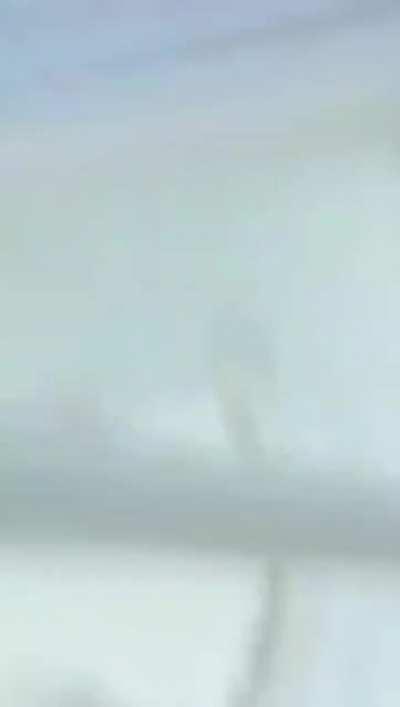 What looks like fireworks going off before huge explosion in Beirut