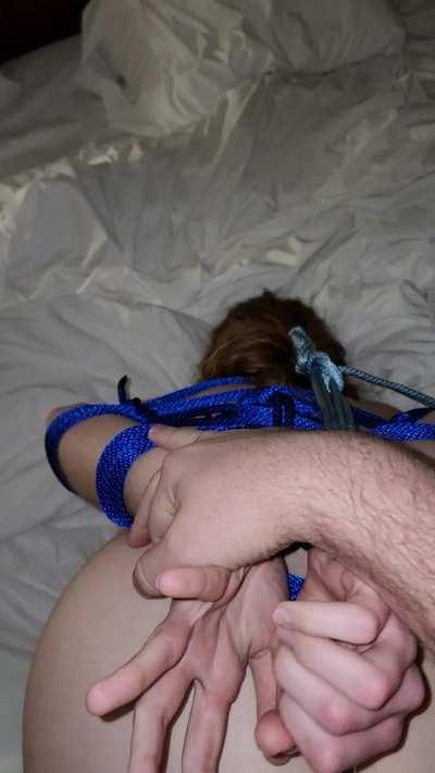 u/strawberryblondeslut first time using anal hook
