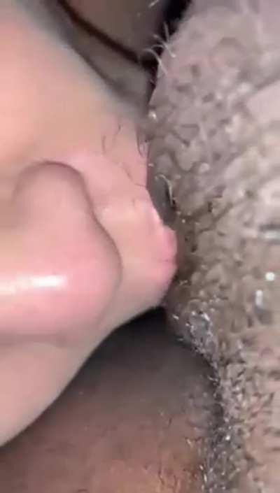 Mouth massaging the balls