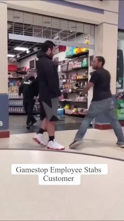 Gamestop Employee Stabs Customer in the Neck