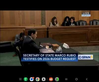 Senator Rosen of Nevada tells Rubio she's not mad she's disappointed