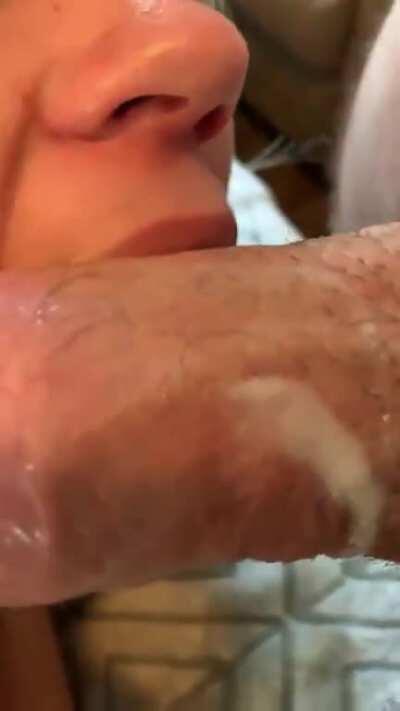 Daddy noticed I was cumming so much on his cock, so he stopped mid-fuck and ordered me to clean his cock with my mouth 💦🤍