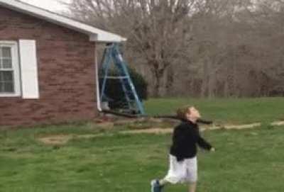 Kid getting a headshot