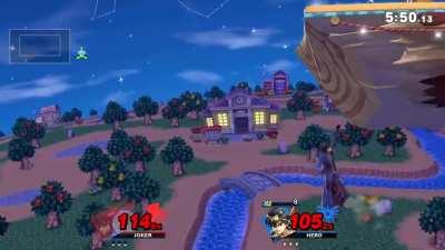 I may not that good at this game. But I'm pretty proud of this edge guard