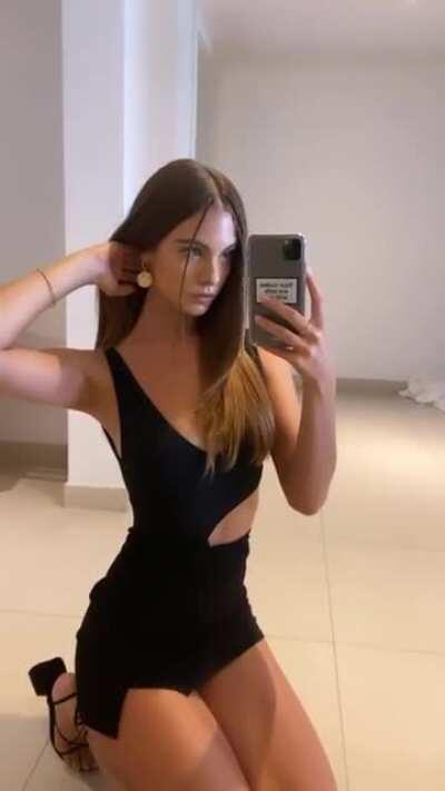 In black