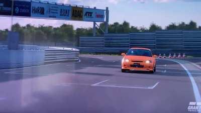 First time flipping the peach on the first turn at Nurburgring!