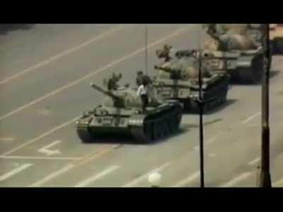 Tiananmen Square Tank Man [Full Video] [No Sound]